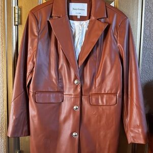 Juicy Couture Women's Tan Leather Blazer